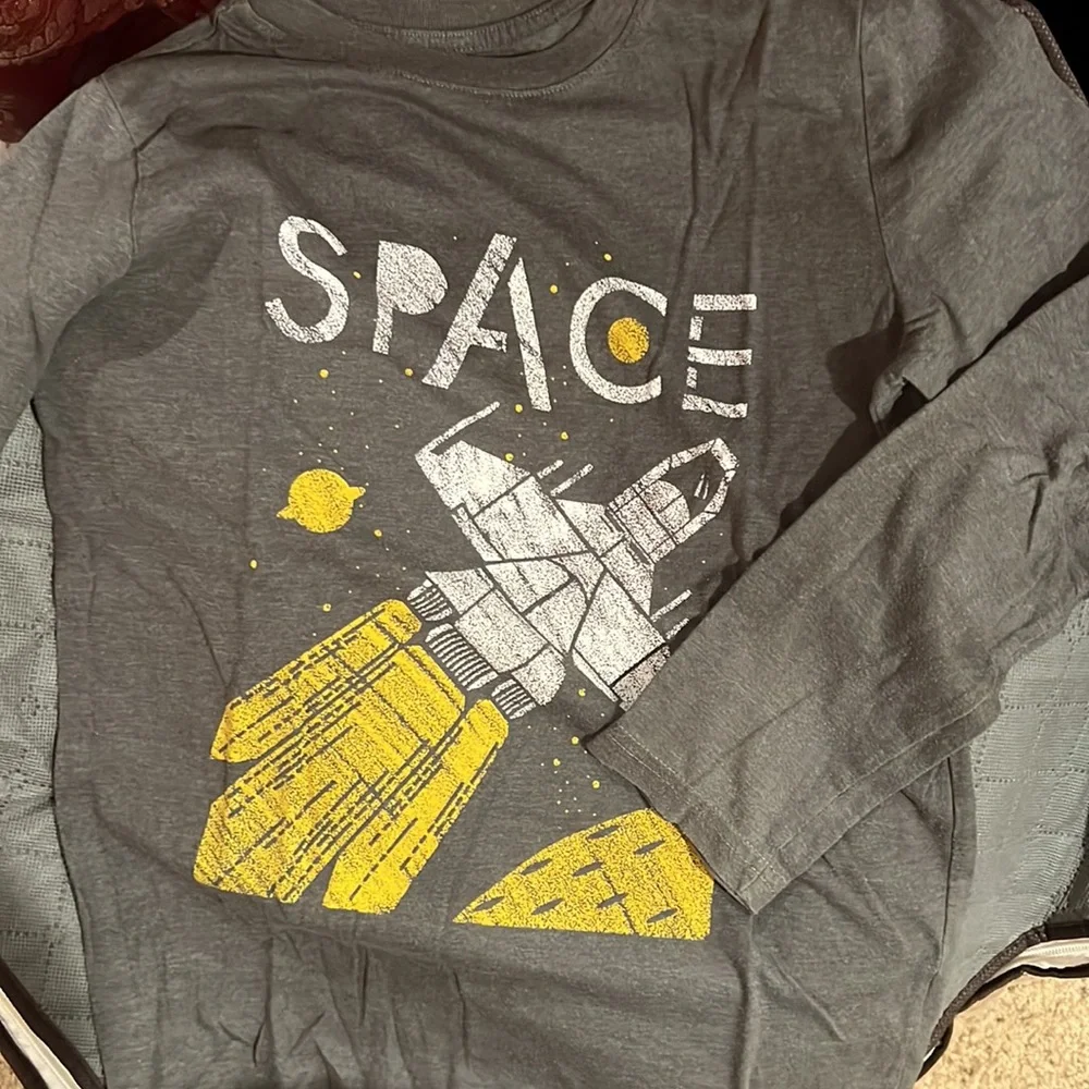 Cat & Jack boys Medium 8/10 long sleeve shirt - Picture 2 of 2